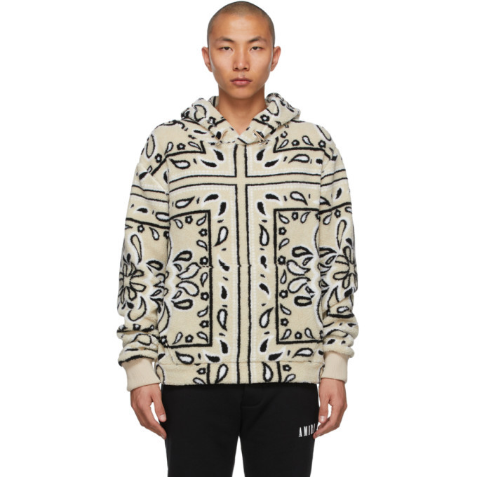 Photo: AMIRI Beige Fleece Bandana Print Jacket