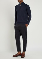 Raith Tapered-leg Woven Trousers Navy
