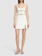 SELF-PORTRAIT Embellished Bow Trim Mini Dress