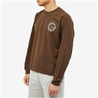 Museum of Peace and Quiet Men's Long Sleeve Badge T-Shirt in Brown