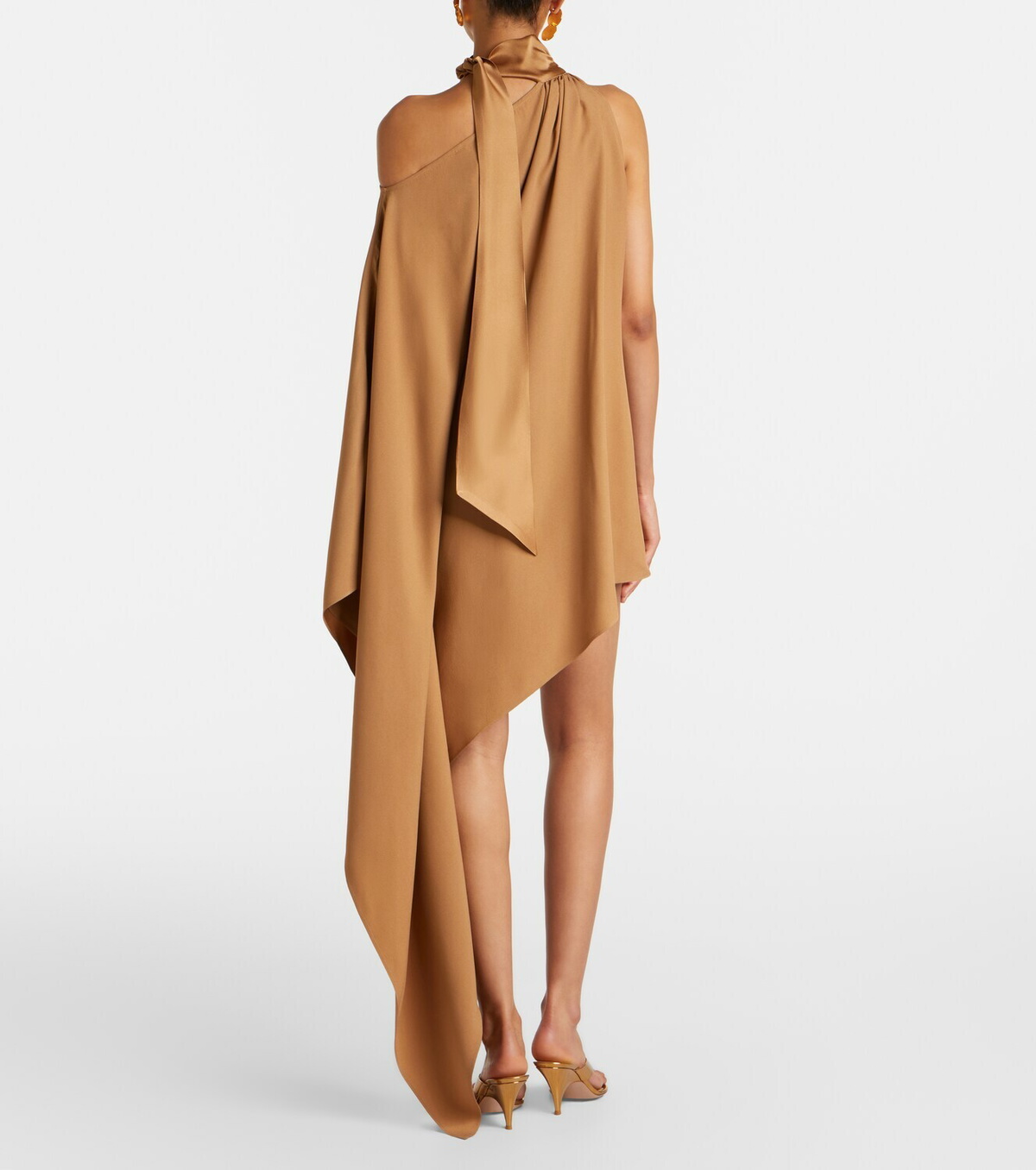 Taller Marmo Atlas assymetric crêpe cady minidress