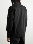 C.P. Company - Logo-Appliquéd Garment-Dyed Cotton-Gabardine Overshirt - Black