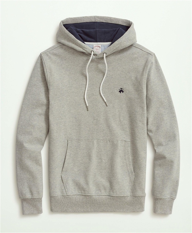 Photo: Brooks Brothers Men's Stretch Sueded Cotton Jersey Hoodie | Grey