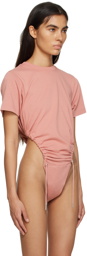 Y/Project Pink Ruched Bodysuit