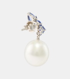 Bucherer Fine Jewellery Romance 18kt white gold earrings with sapphires and pearls