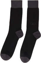 Salvatore Ferragamo Black Jersey Socks