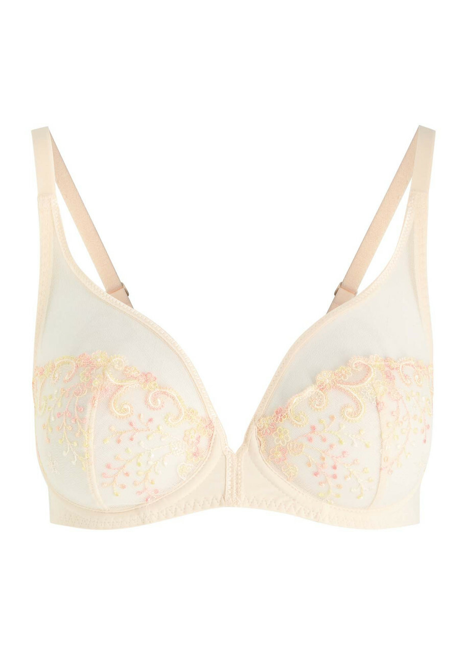 Simone PÉRÈLE Delice Embroidered Tulle Underwired bra Yellow