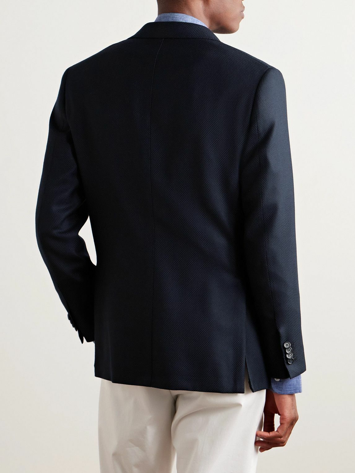 Brioni - Textured Wool and Cashmere-Blend Blazer - Blue