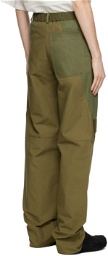SPENCER BADU Green Paneled Trousers