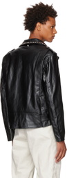 sacai Black Schott Edition Leather Jacket