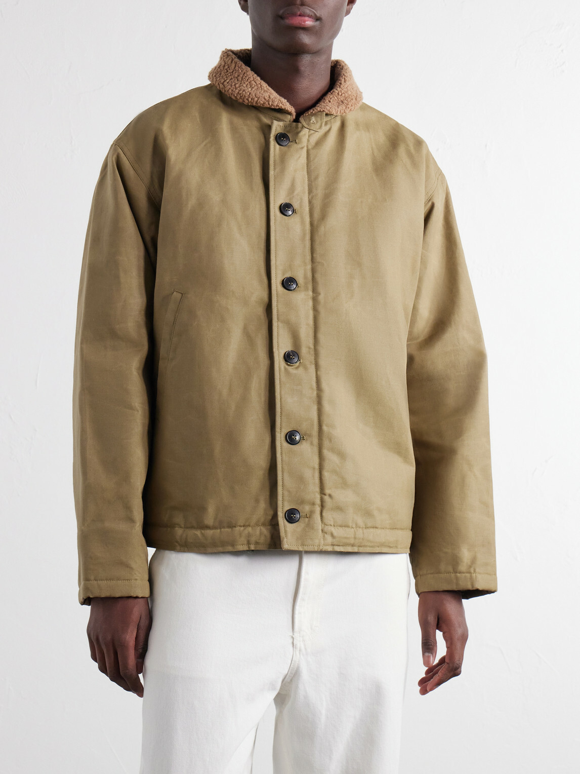 Fortela - Deck Wool Fleece-Lined Cotton-Canvas Jacket - Green