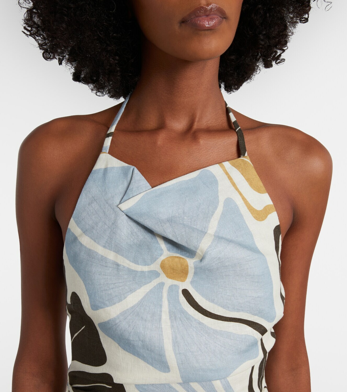 SIR Lola floral linen midi dress