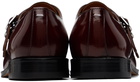 Maison Margiela Burgundy Double Monk Loafers