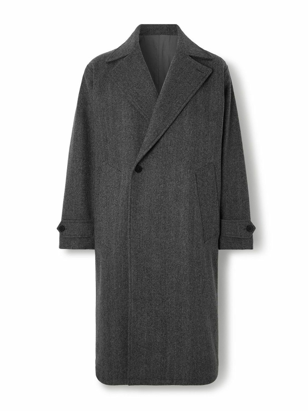 Photo: Stòffa - Asymmetric Wool Coat - Gray