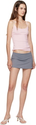 GUIZIO Gray Micro Stretch Miniskirt