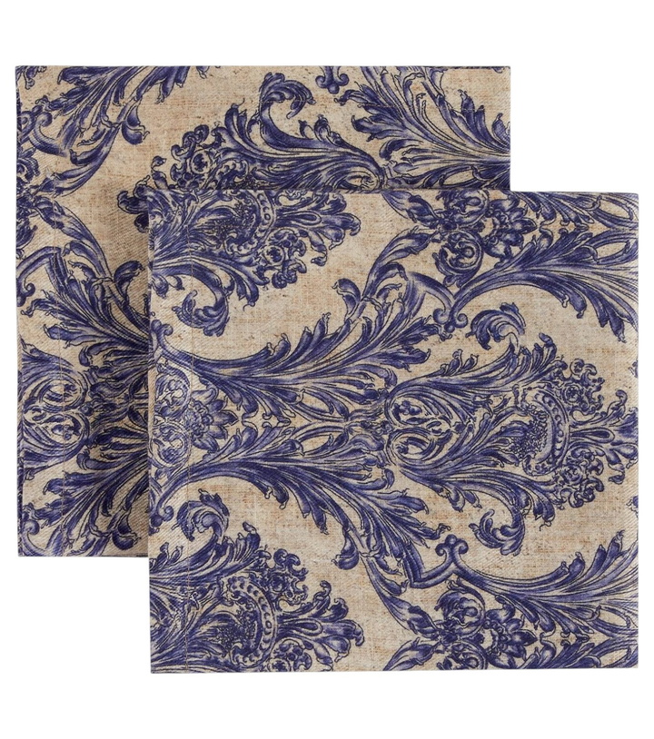 Photo: The House of Lyria Set of 2 Filea printed linen napkins