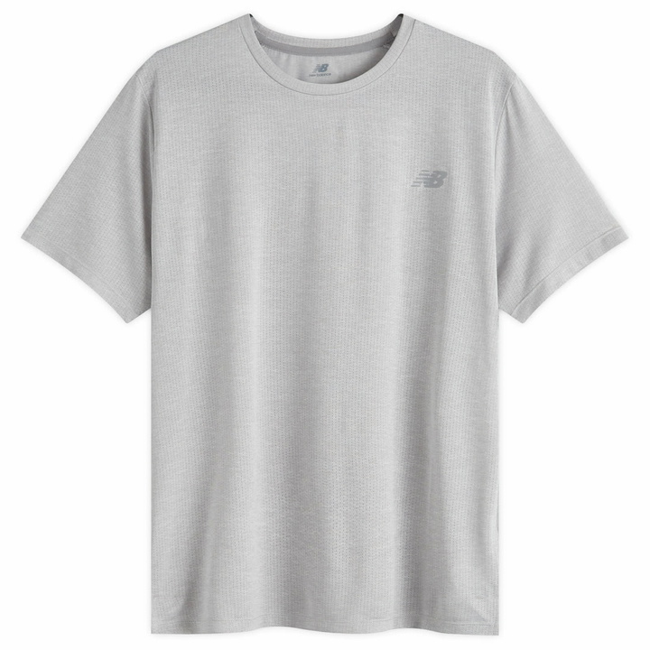 Photo: New Balance Running Men's New Balance Athletics T-Shirt in Athletic Grey