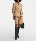 Yves Salomon Leather Bermuda shorts