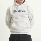 Butter Goods Men's Plaid Logo Applique Hoodie in Ash