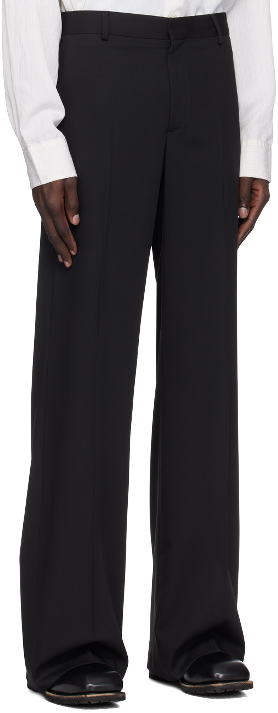 CMMN SWDN Black Otto Wide Leg Trousers CMMN SWDN
