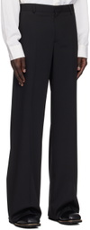 CMMN SWDN Black Otto Wide Leg Trousers