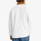 BEAMS Men's Denim Loose Coverall Jacket in White