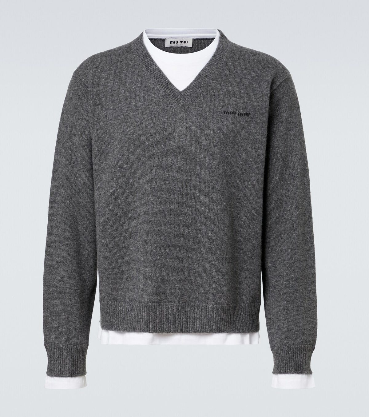 Miu Miu Layered cashmere sweater