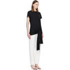 TOTEME Black Tie-Waist Jersey T-shirt