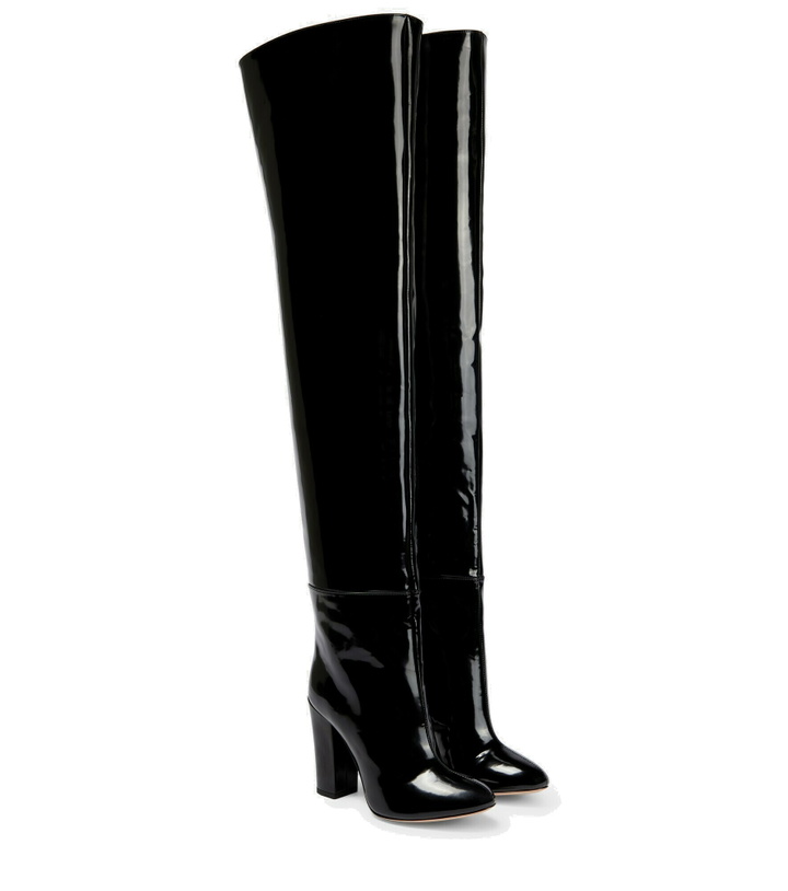 Photo: Giambattista Valli - Suede-trimmed PVC knee-high boots