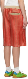 Stanley Raffington SSENSE Exclusive Red Ribbed Shorts