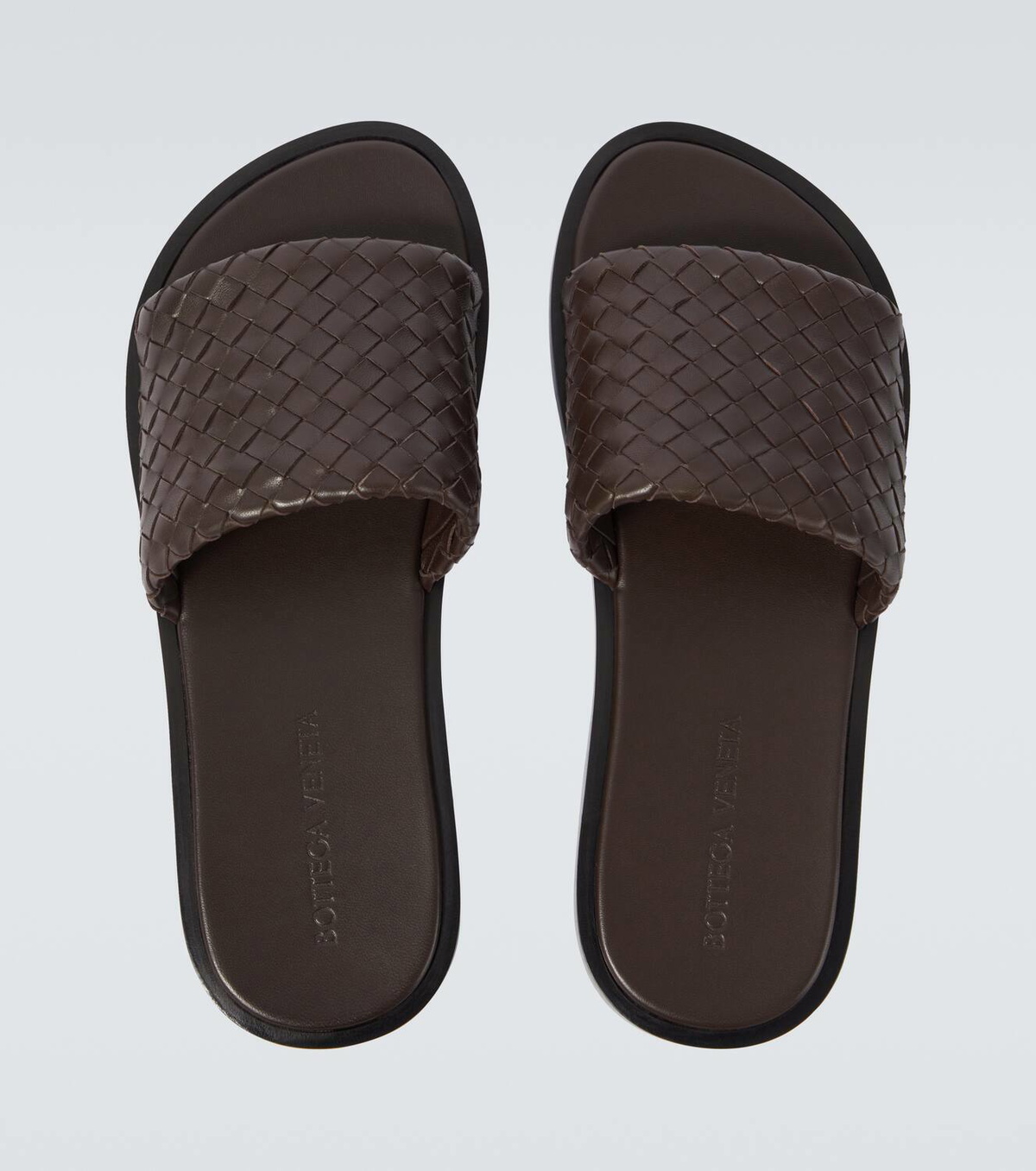 Bottega Veneta Elio Intrecciato leather slides