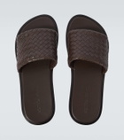 Bottega Veneta Elio Intrecciato leather slides