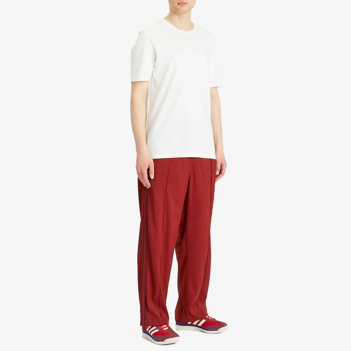 Adidas Baggy Track Pant in Preloved Ruby
