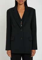 Reformation James Crepe Blazer Black