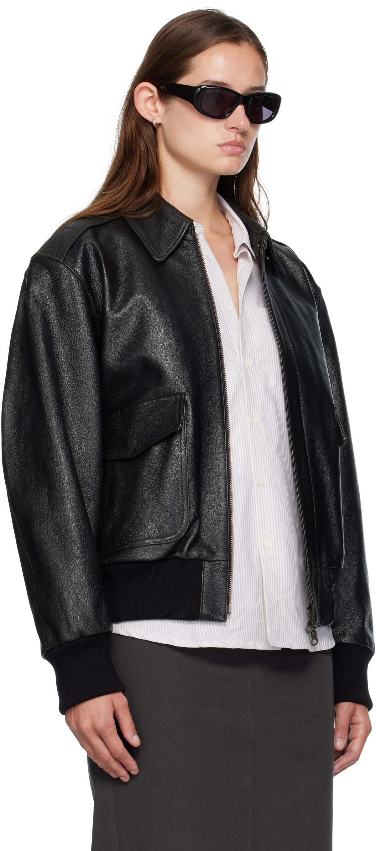 COOR Black A2 Leather Jacket
