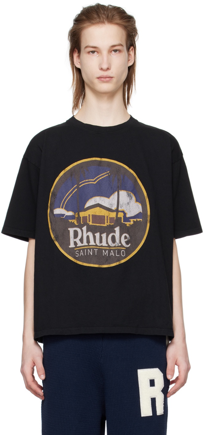 Photo: Rhude Black 'Saint Malo' T-Shirt