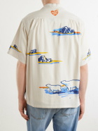 Human Made - Camp-Collar Printed Poplin Shirt - White