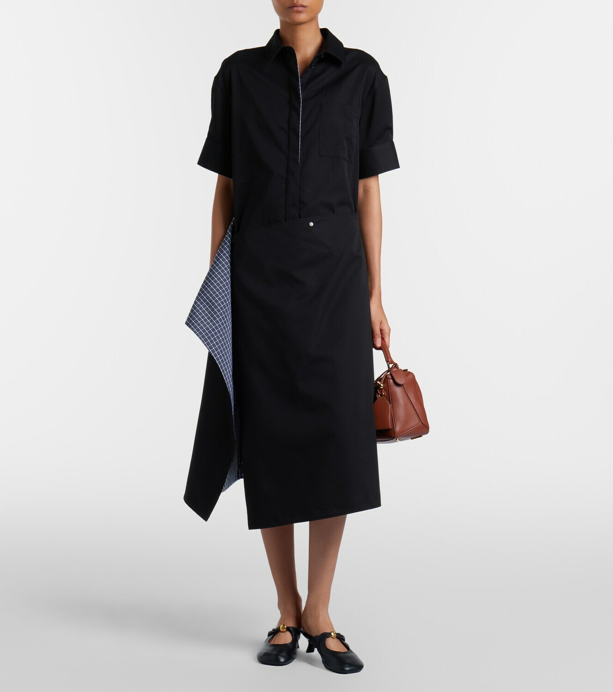 Loewe Deconstructed gabardine shirt dress
