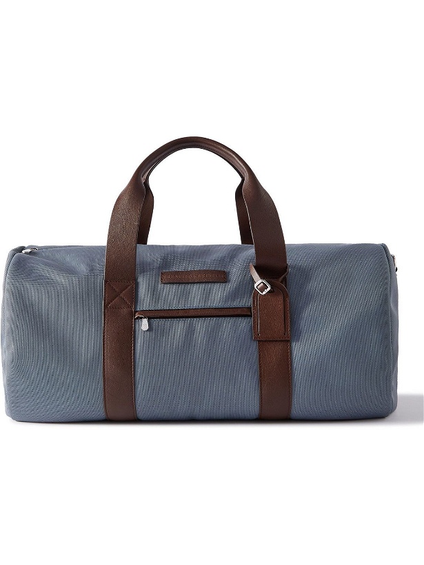 Photo: Brunello Cucinelli - Leather-Trimmed Nylon Holdall