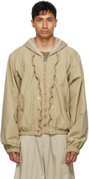 Hyein Seo Beige Wavy Blouson Jacket