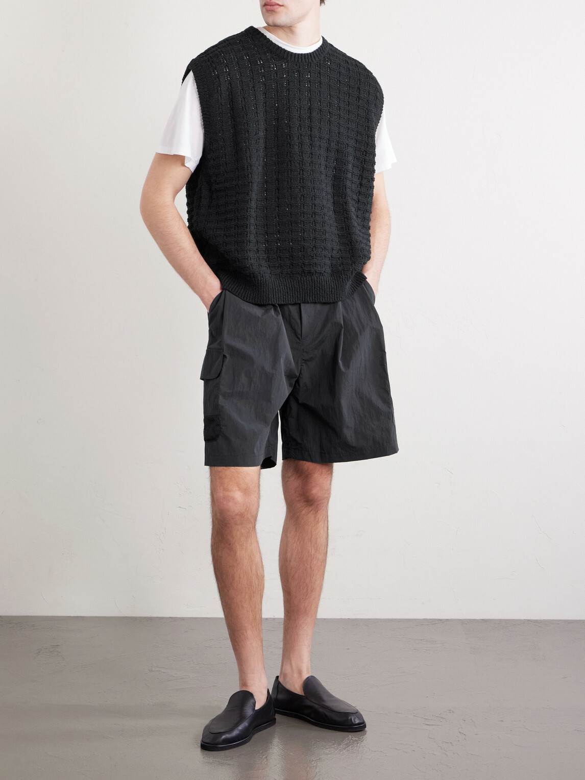 A Kind Of Guise - Quito Straight-Leg Shell Drawstring Shorts - Black