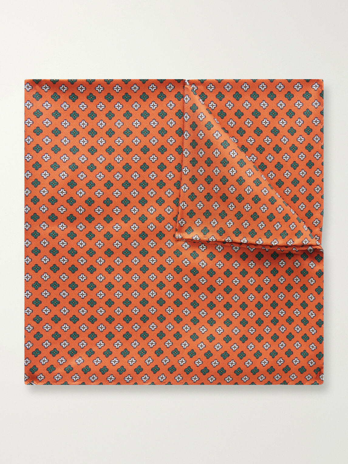 De Petrillo - Printed Silk-Twill Pocket Square