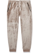 TOM FORD - Tapered Modal-Blend Velour Sweatpants - Neutrals