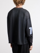 Satoshi Nakamoto - Moto Logo-Print Mesh T-Shirt - Black