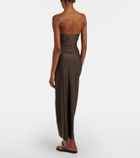 Simkhai Eiana appliqué ruched midi skirt