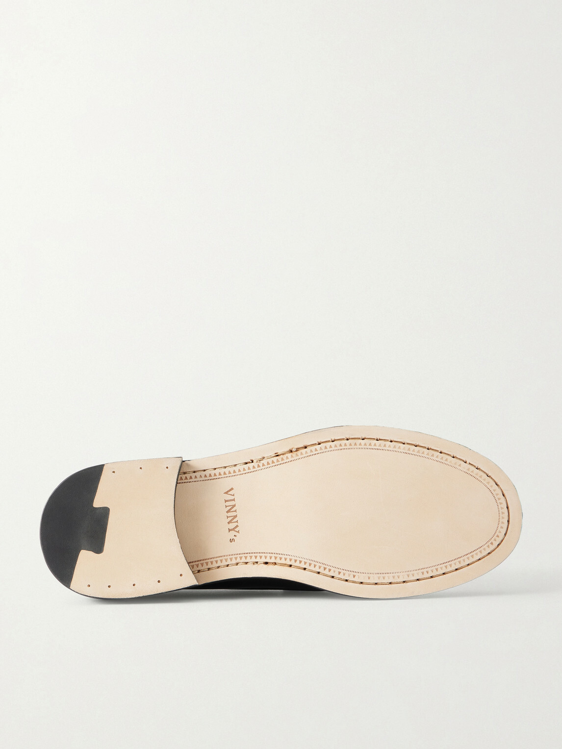 VINNY's - Yardee Polished-Leather Penny Loafers - Black