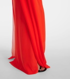 Givenchy Caped embellished silk gown