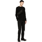 Yohji Yamamoto Black Rib Knit Crewneck Sweater