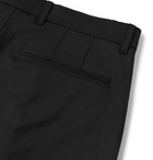 Theory - Black Page Tapered Pleated Stretch-Wool Trousers - Black