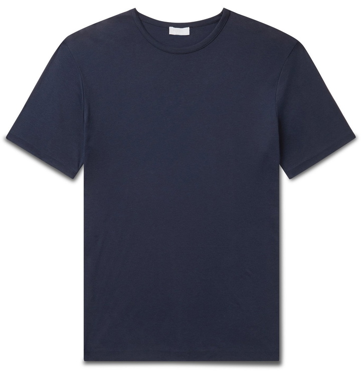 Photo: Sunspel - Sea Island Cotton-Jersey T-Shirt - Blue